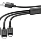 Cable USB 3 en 1 (Micro - Lightning - USB-C) Hoco X74 - Miniatura 1