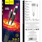 Cable USB 3 en 1 (Micro - Lightning - USB-C) Hoco X74 - Miniatura 3