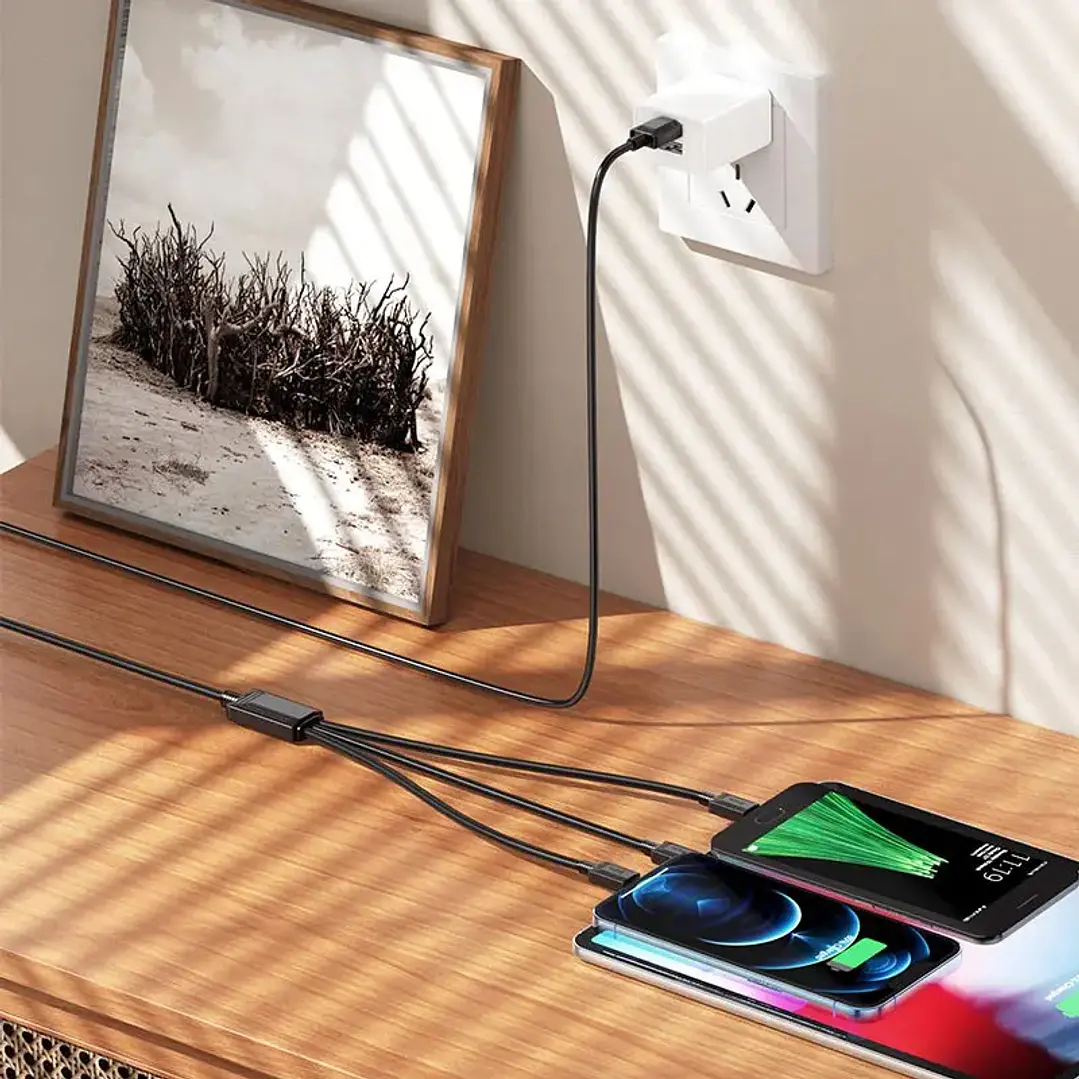 Cable USB 3 en 1 (Micro - Lightning - USB-C) Hoco X74 4