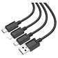 Cable USB 3 en 1 (Micro - Lightning - USB-C) Hoco X74 - Miniatura 2