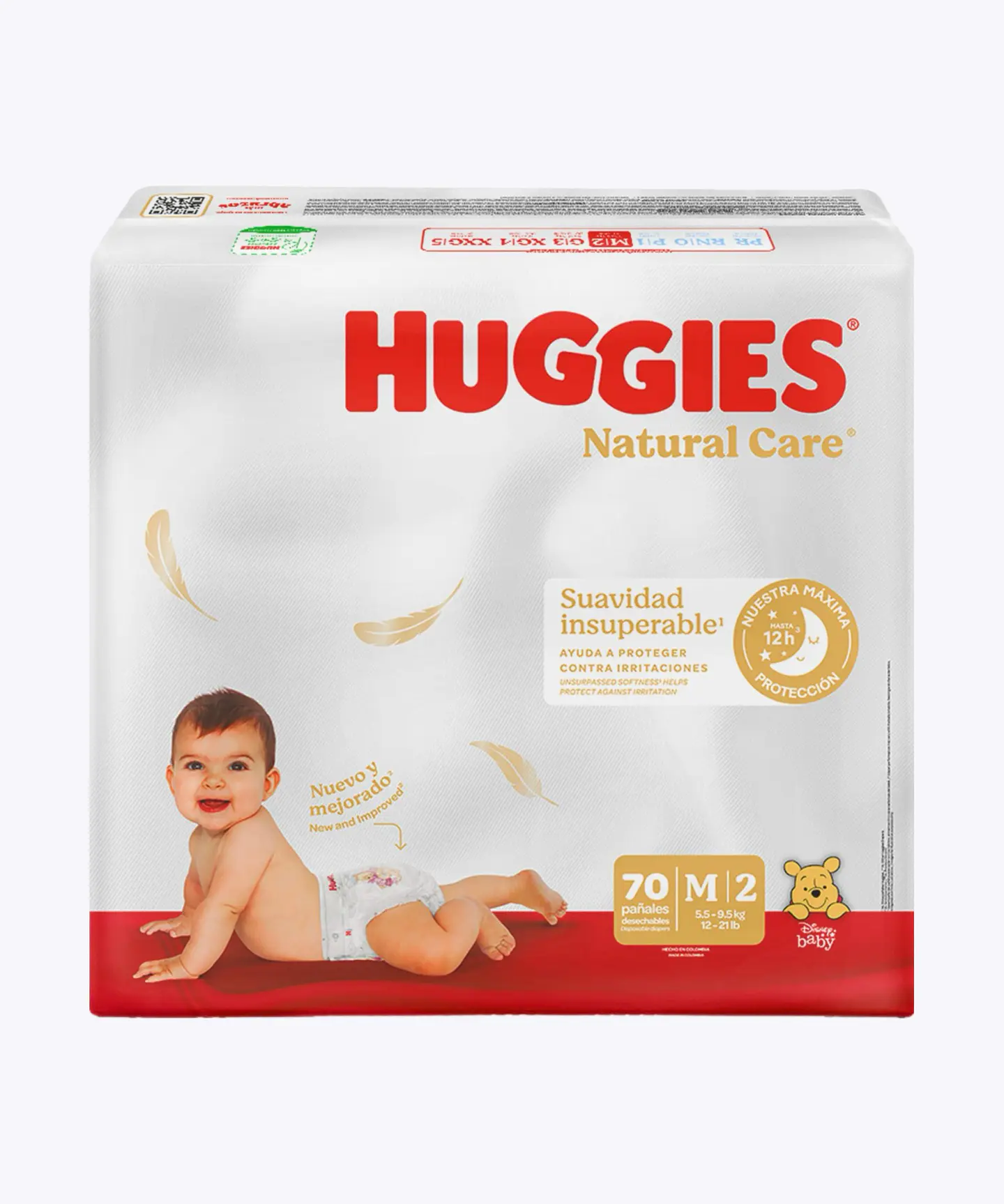 Pañal Huggies Natural Care Talla M 70  1