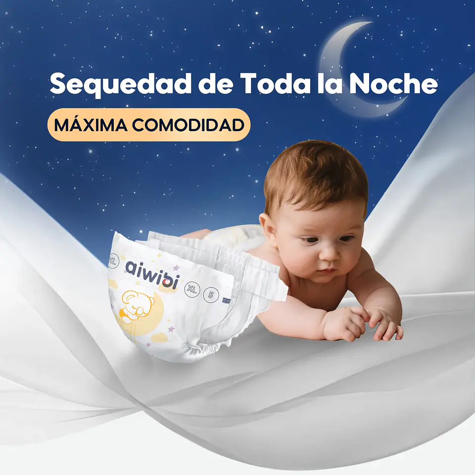 Pañales Aiwibi Dulce Noche - Elige La Talla Tamaño Pequeño 60 Un. 3
