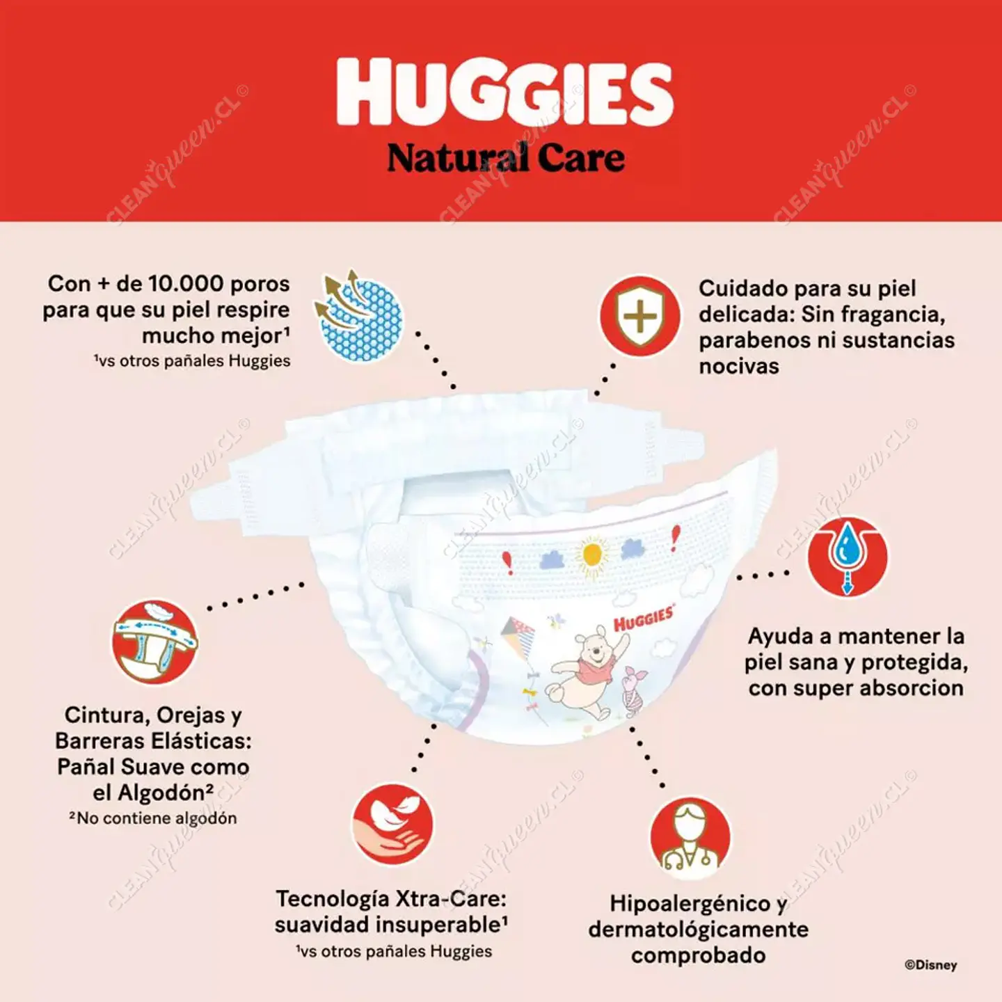 Pañales Huggies Natural Care 108 Unidades Talla G 2