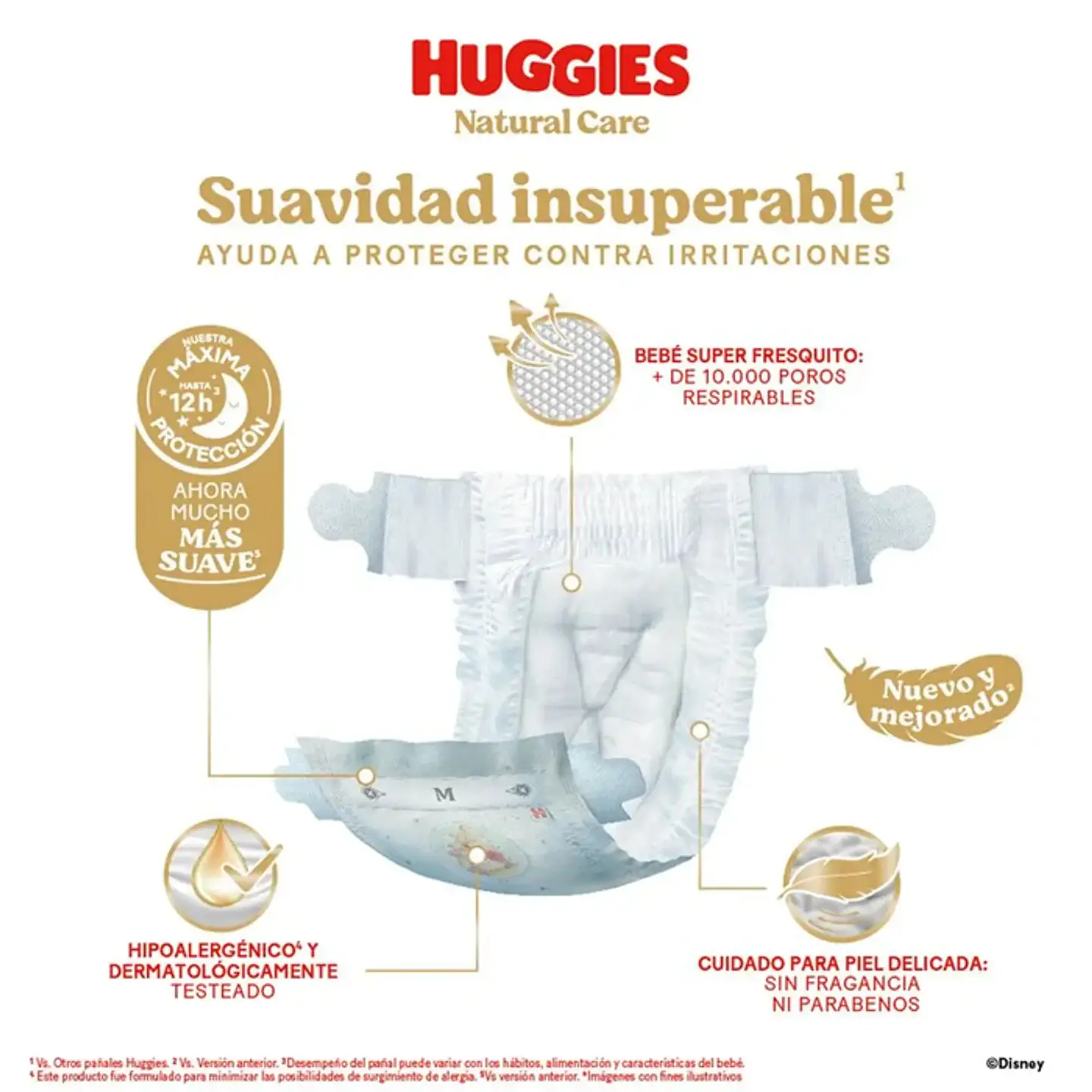 Pañales Huggies Natural Care 108 Unidades Talla G 3