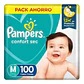 Pañal Pampers Confort Sec Mediano (M) para Bebés de 6 a 10 kg, 100 Unidades - Miniatura 1