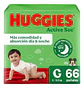 Pañales Huggies Active Sec Talla G De 66 Unidades Grande (g) Sin Género - Miniatura 1