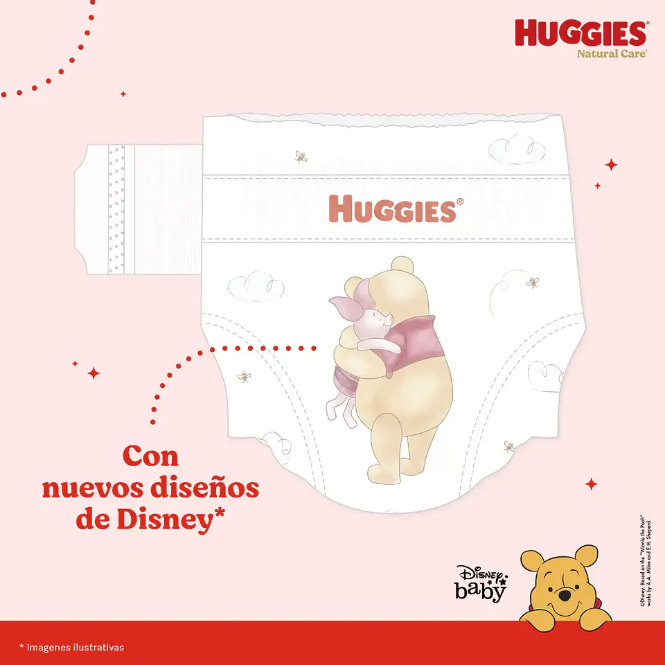Pañales Huggies Natural Care Mensual XG X96 2