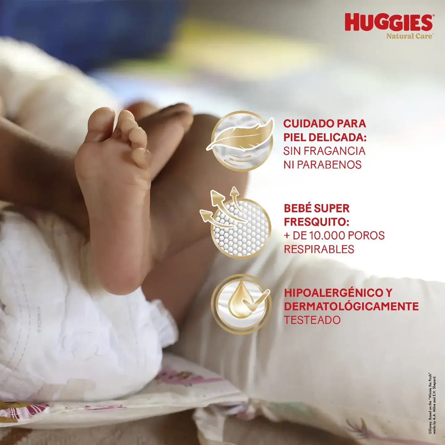 Pañales Huggies Natural Care Mensual XXG X96 3