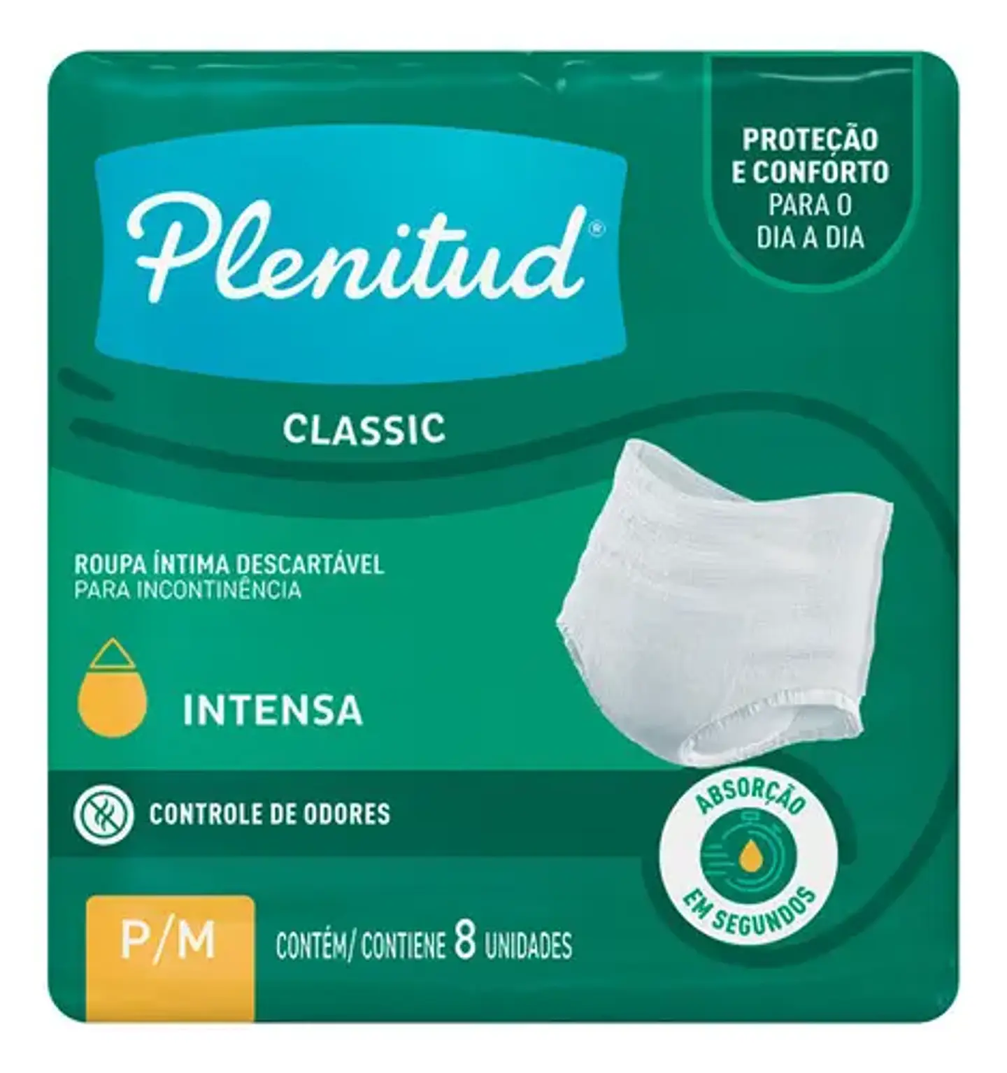 Ropa Interior Desechable Plenitud Classic Talla P/m 8 Un. 1