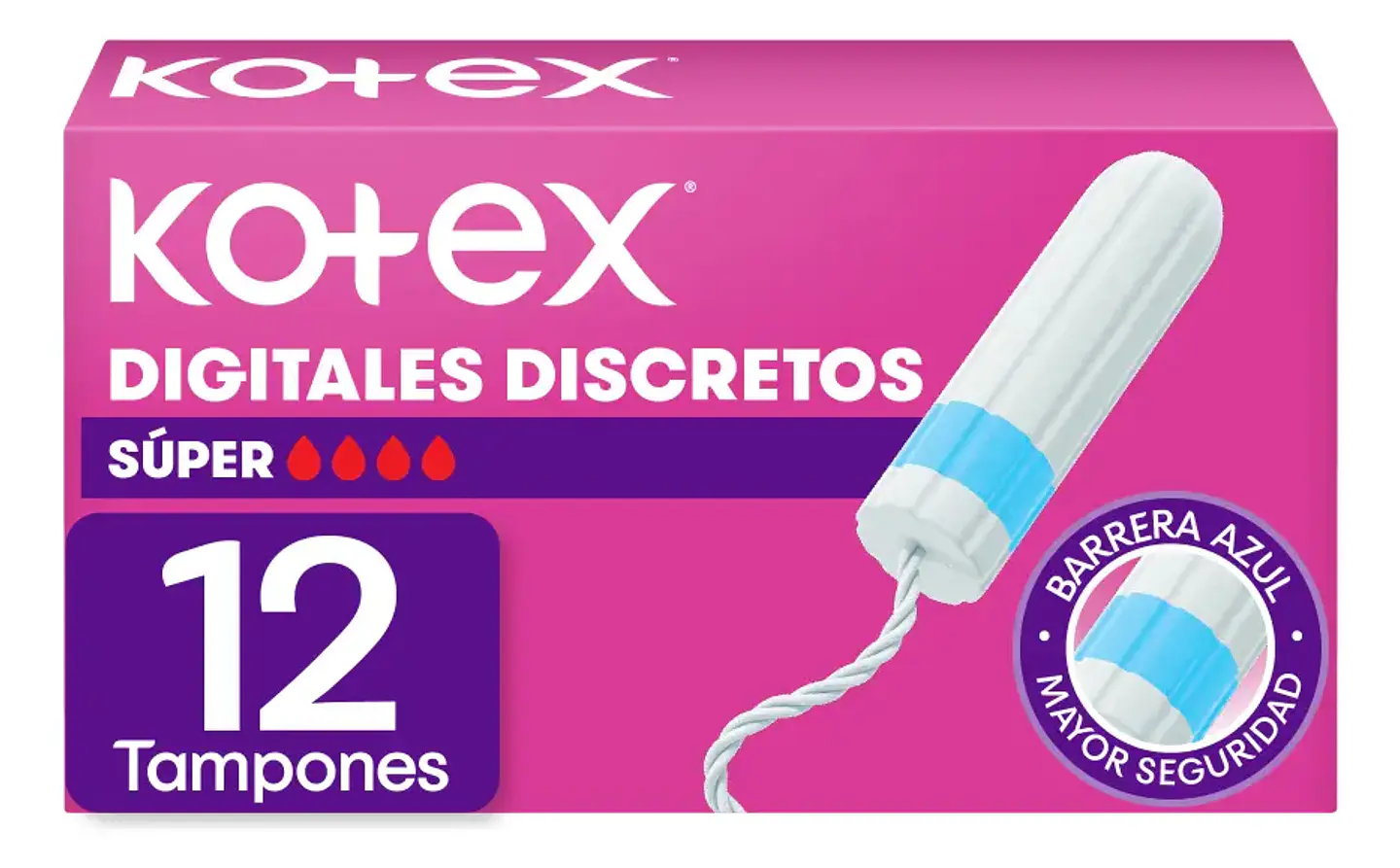 Tampones Digitales Kotex Super X 12 Unidades 1