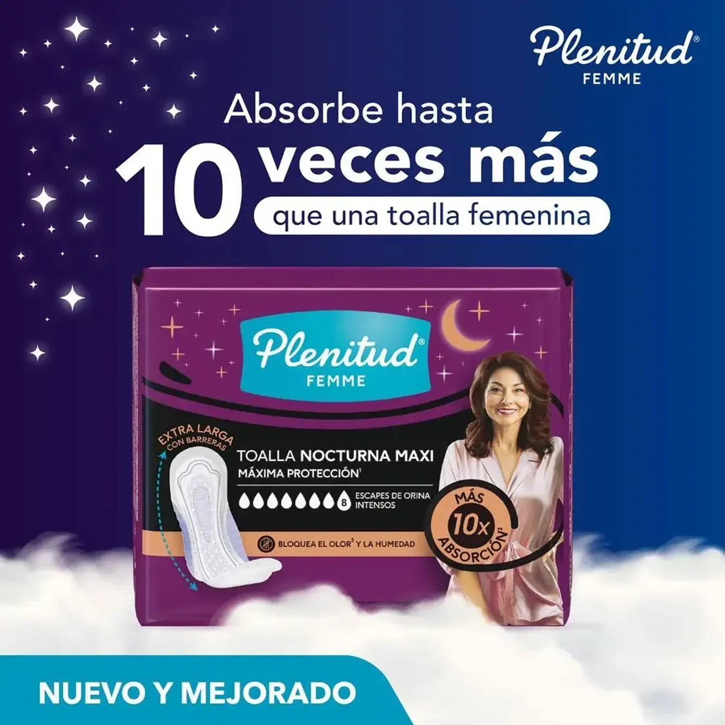 Toalla Adulto Nocturna Plenitud Femme 8 Unidades 2