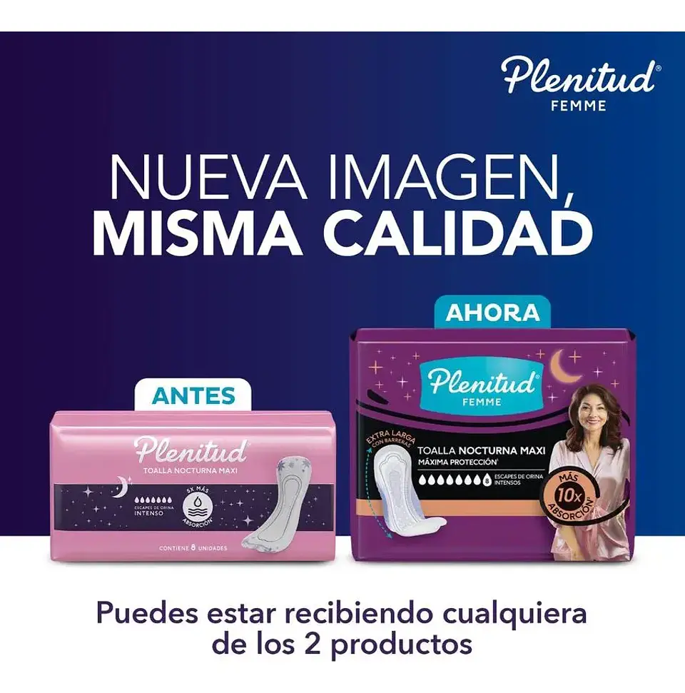 Toalla Adulto Nocturna Plenitud Femme 8 Unidades 3