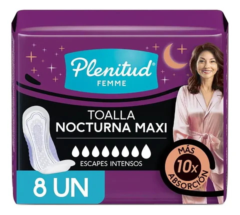 Toalla Adulto Nocturna Plenitud Femme 8 Unidades