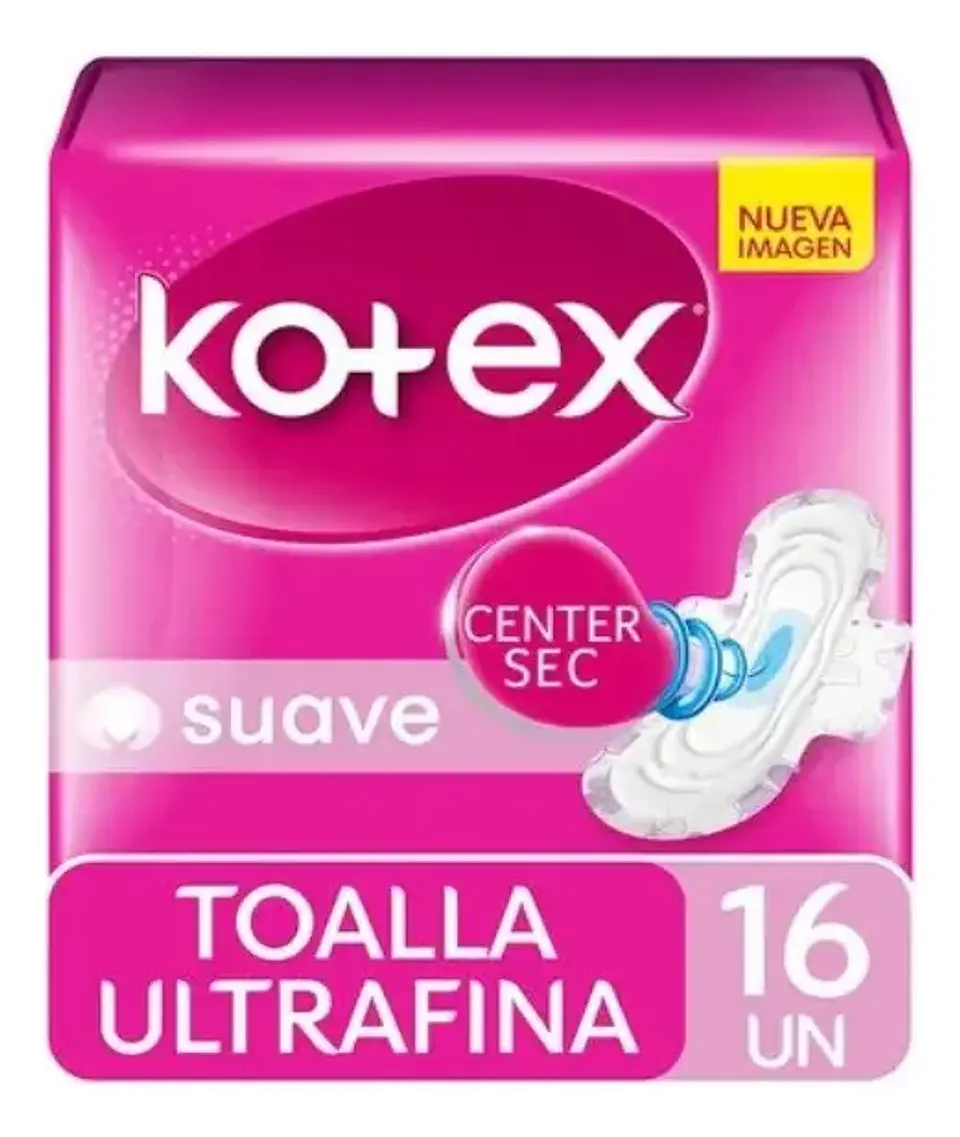 Toalla Femenina Kotex Ultrafina Suave C/a - 16 Uds 1