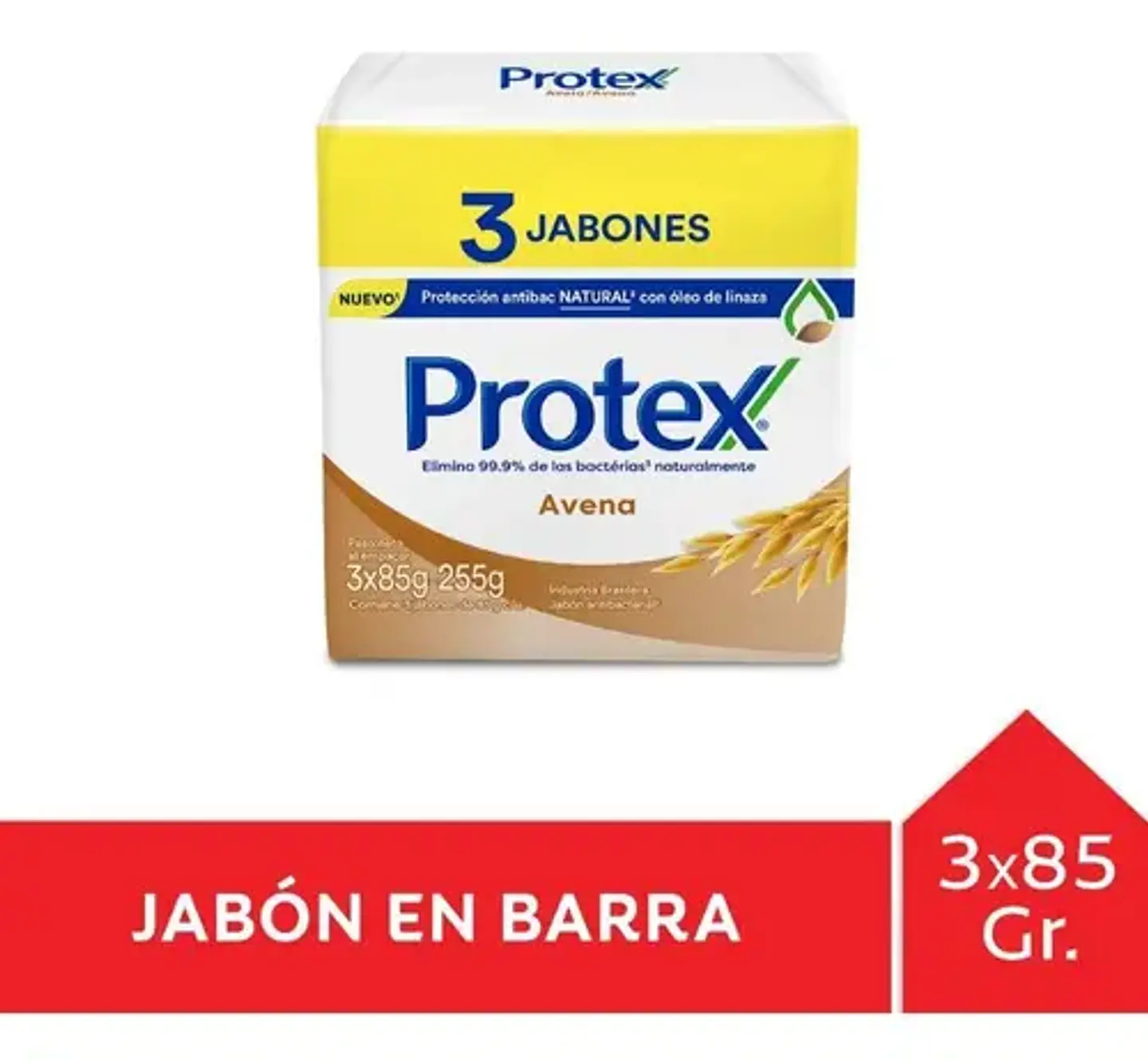 Tripack Jabón Protex Avena 255 Gr C/u 2
