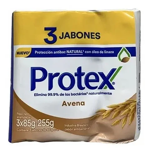Tripack Jabón Protex Avena 255 Gr C/u