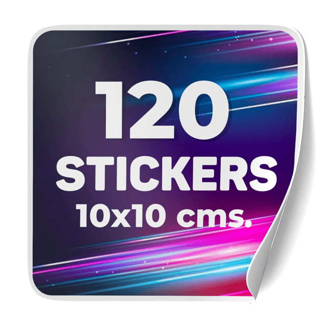 120 Stickers 10x10 cms