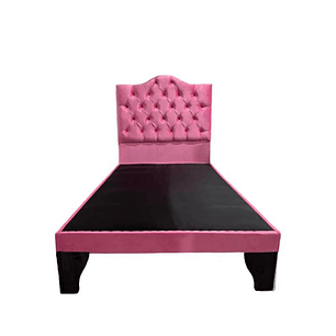 Cama 1,5 Plazas Incluye Base + Respaldo Ovalado