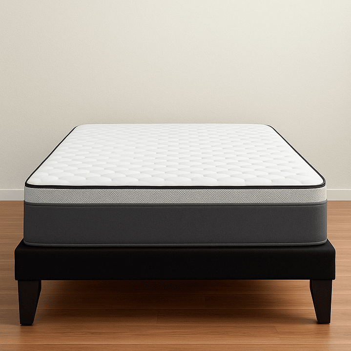 Cama Europea 2 Plazas Base Dividida negro + Colchón 150x190  5