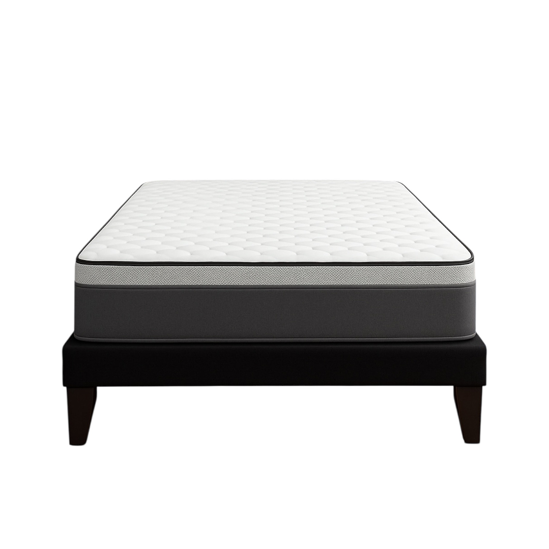 Cama Europea 2 Plazas Base Dividida negro + Colchón 150x190  2