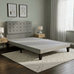 Cama Europea King Base Dividida + Respaldo Abotonado - Miniatura 4