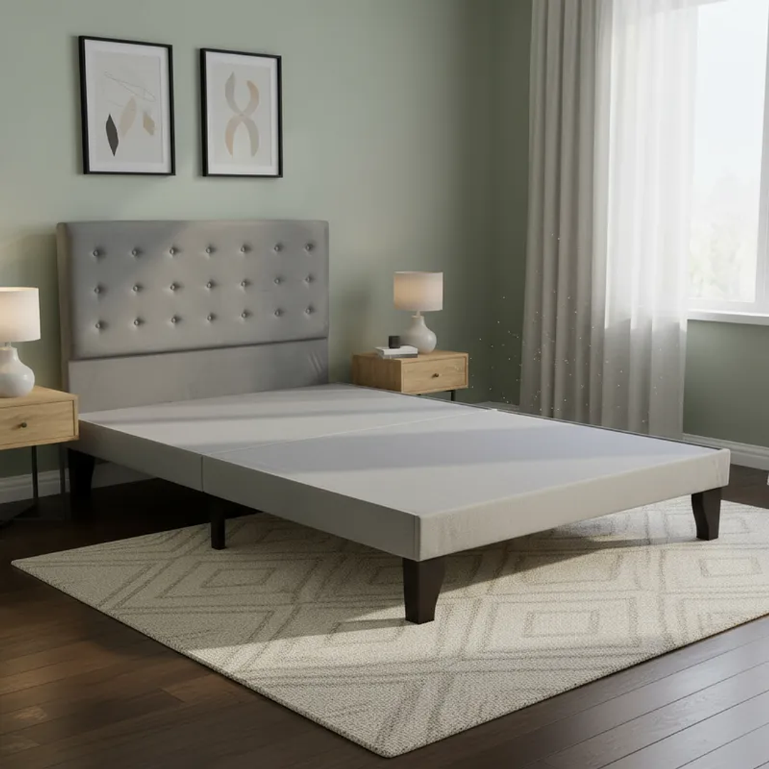 Cama Europea SUPER KING Base Dividida + Respaldo Abotonado 4