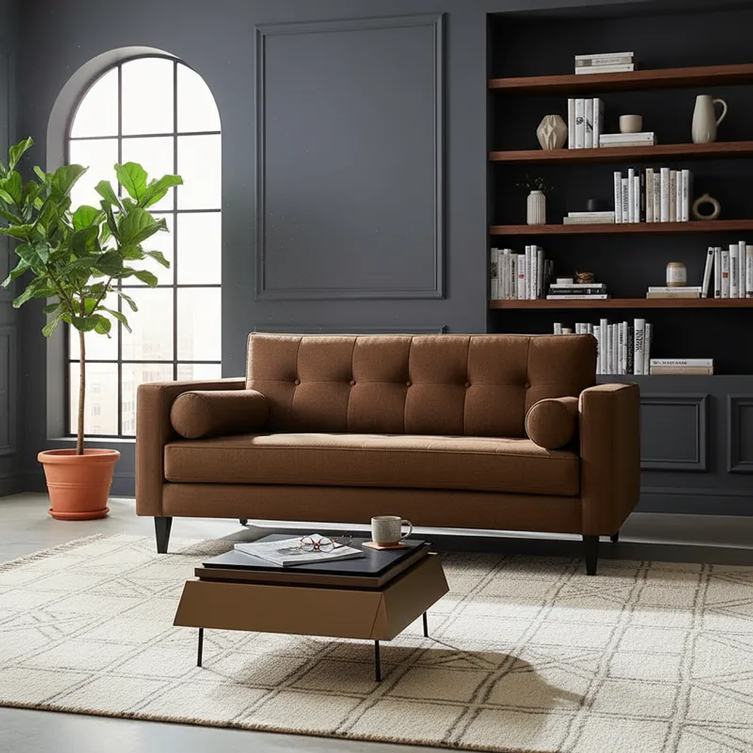 Sofá Retro - Tela Repelente a Líquidos 4