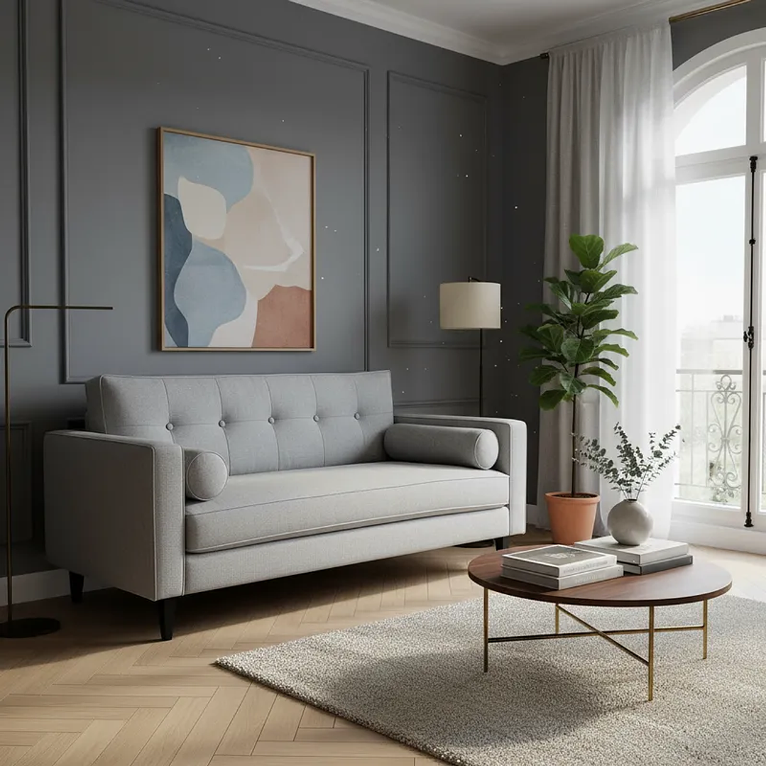 Sofá Retro - Tela Repelente a Líquidos 6