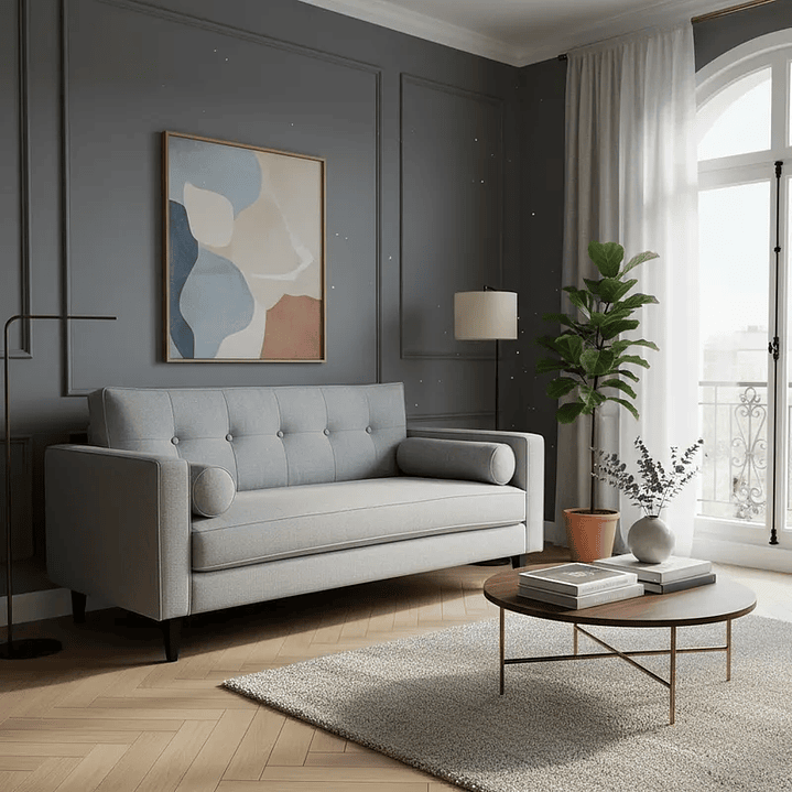 Sofá Retro - Tela Repelente a Líquidos 6