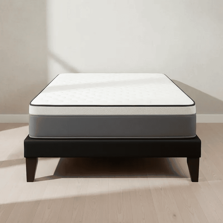 CAMA EUROPEA SUPER KING BASE DIVIDIDA NEGRA + COLCHON 200X200X28 4