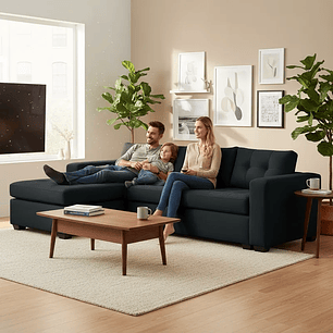 Sofá Seccional 4 Cuerpos Derecho - Tela Repelente a Líquidos 220x170