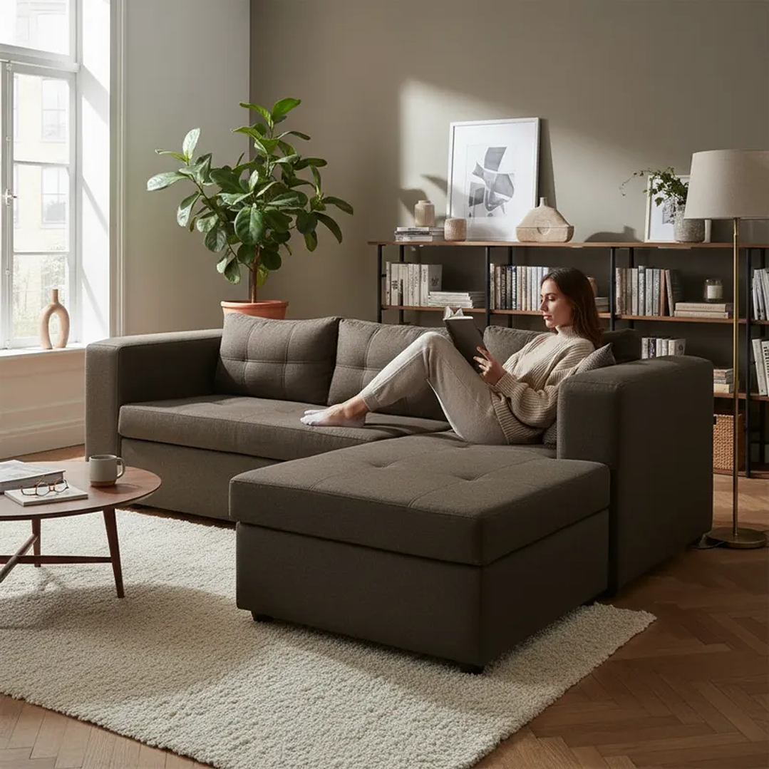 Sofá Seccional 4 Cuerpos Derecho - Tela Repelente a Líquidos 220x170 3