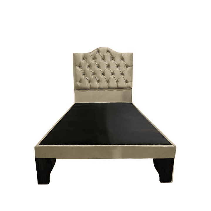 Cama 1 Plazas Incluye Base + Respaldo Ovalado 3