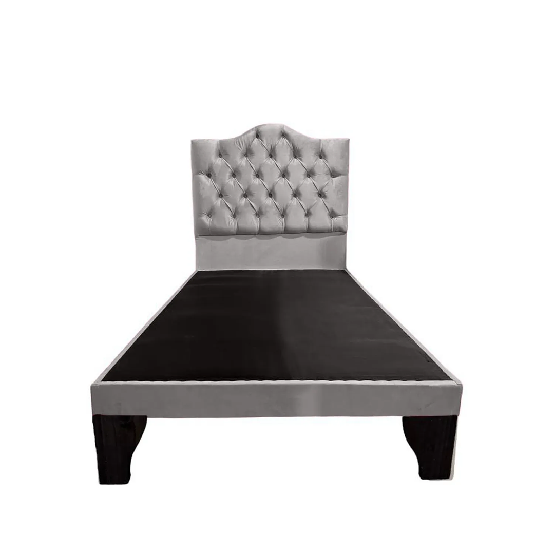 Cama 1 Plazas Incluye Base + Respaldo Ovalado 8