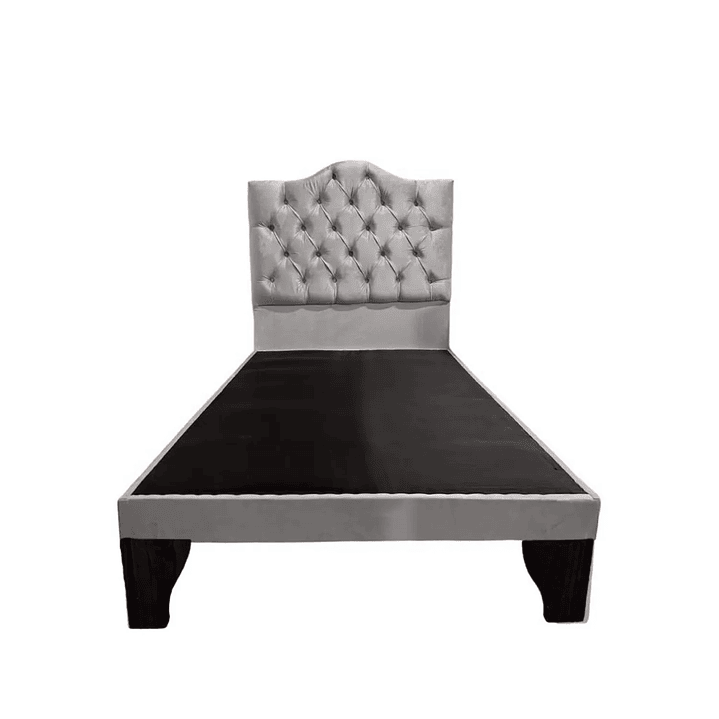 Cama 1 Plazas Incluye Base + Respaldo Ovalado 8