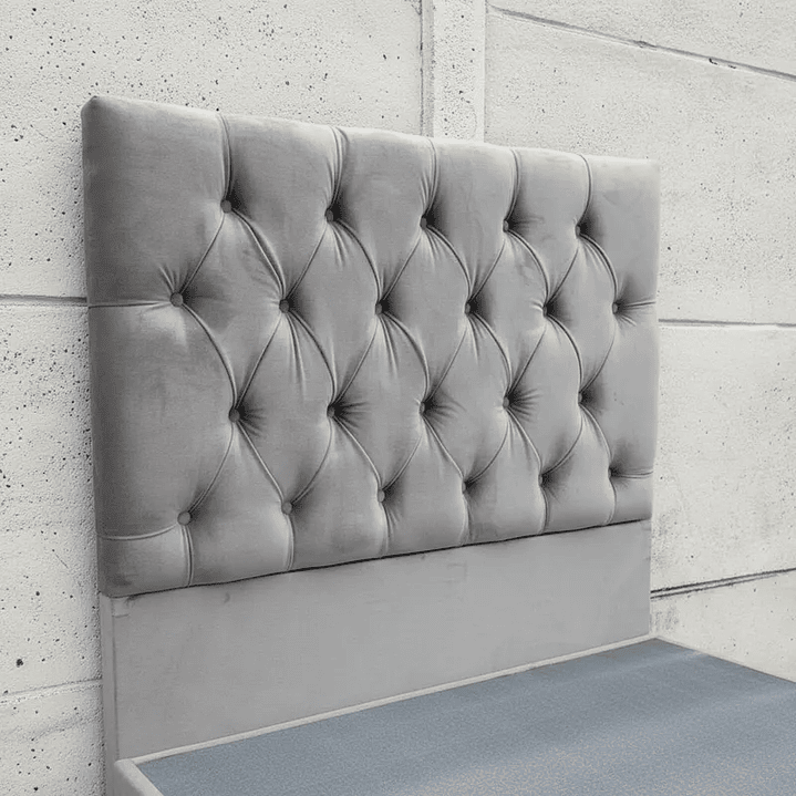 Cama 1 Plazas Incluye Base + Respaldo Capitones 4