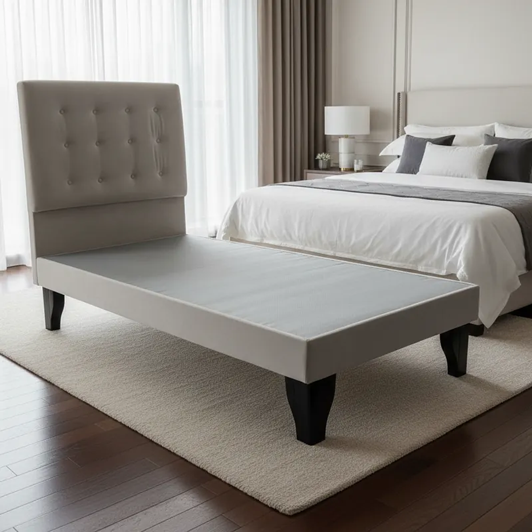 Cama 1,5 Plazas Incluye Base + Respaldo Abotonado 3