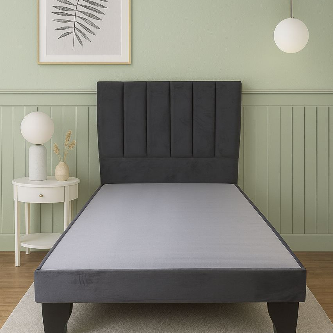 Cama 1 Plazas Incluye Base + Respaldo Franjas  1