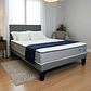 Cama Europea king Plazas + Respaldo Franjas + Colchón Lumbarfit - Miniatura 4
