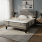 Cama Europea Super king Plazas + Respaldo Franjas + Colchón Lumbarfit - Miniatura 2