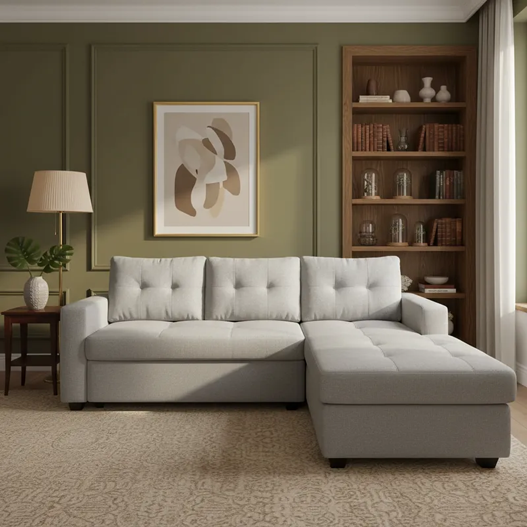 Sofá Seccional 4 Cuerpos Derecho - Tela Repelente a Líquidos 220x170 4