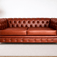 Sofá Chesterfield 3 Cuerpos Cuero Sintético Pu Café - Miniatura 5