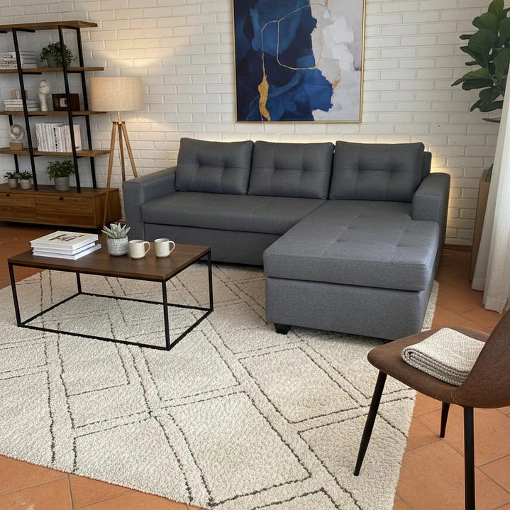 Sofá Seccional 4 Cuerpos Derecho - Tela Repelente a Líquidos 220x170 4