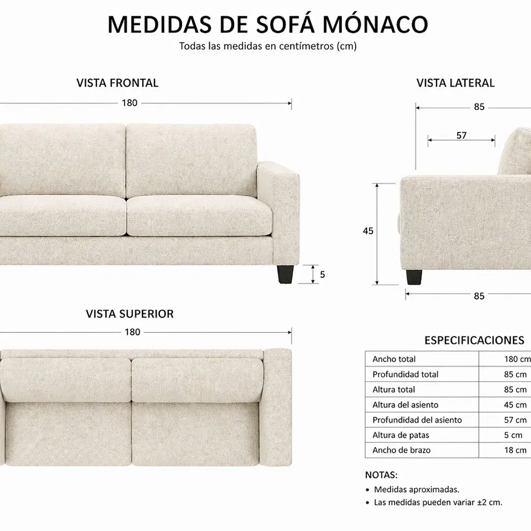 Sofá Mónaco  2