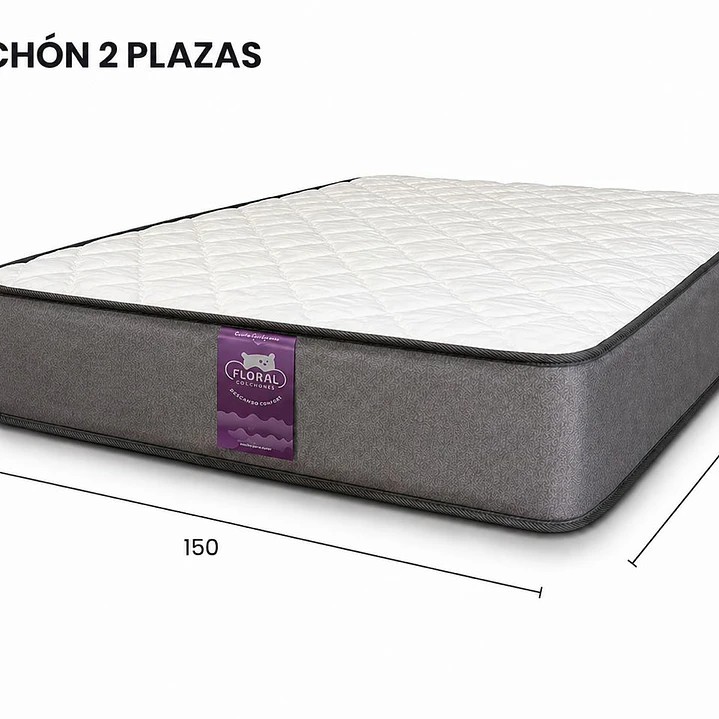 Colchón Funcional 2 Plazas Simple 150x190x28 2