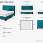 Cama Europea Super King + Respaldo Capitones + Colchón Pilow Funcional - Miniatura 2
