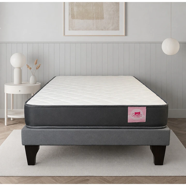 Cama Europea 1,5 Plazas + Almohada 6