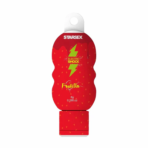 Gel Estimulante Electro Shock Frutilla 8g - Efecto Vibración Líquida