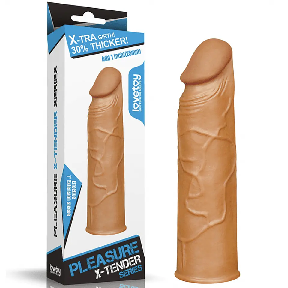Funda para pene X-Tender +3cm LOVETOY 1