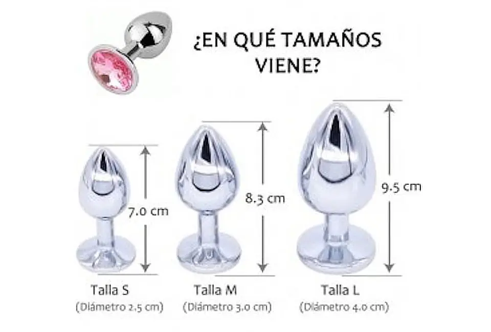 Plug anal acero de corazon  talla M 2